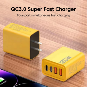 Carregador usb c pd de 4 portas carga rápida 3.0 tipo C